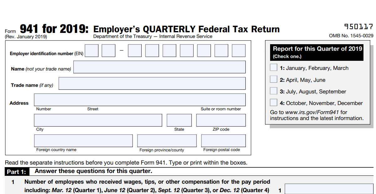 What Employers Need To Know About 941 Quarterly Tax Return 